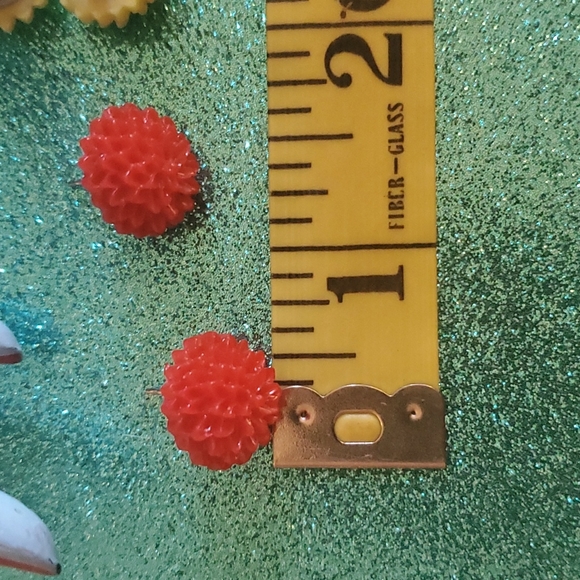 Set of 2 resin Dalia earrings - Picture 6 of 6